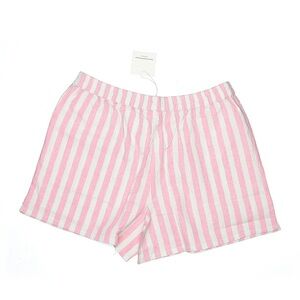 BeachLunchLounge Pink and White Striped Shorts XL